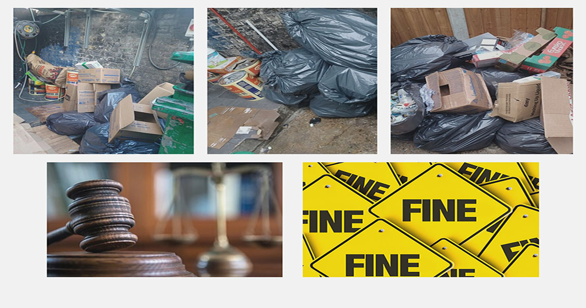 images of restaurant waste on floor