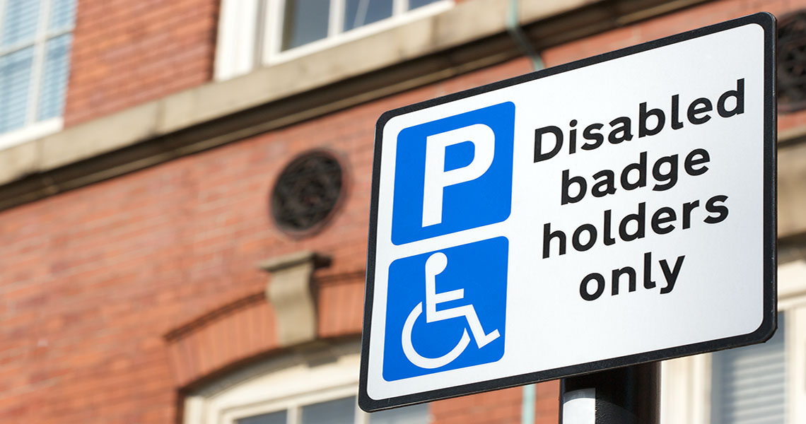 blue badge sign
