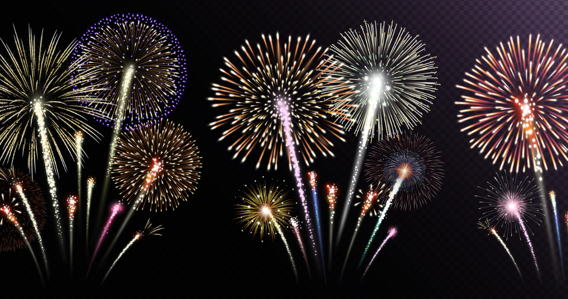Fireworks in sky