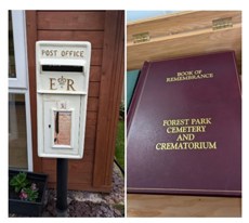 white ‘Letters to Loved Ones’ post box