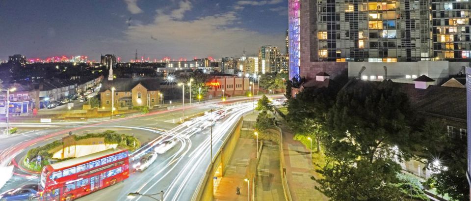 Redbridge night roundabout 