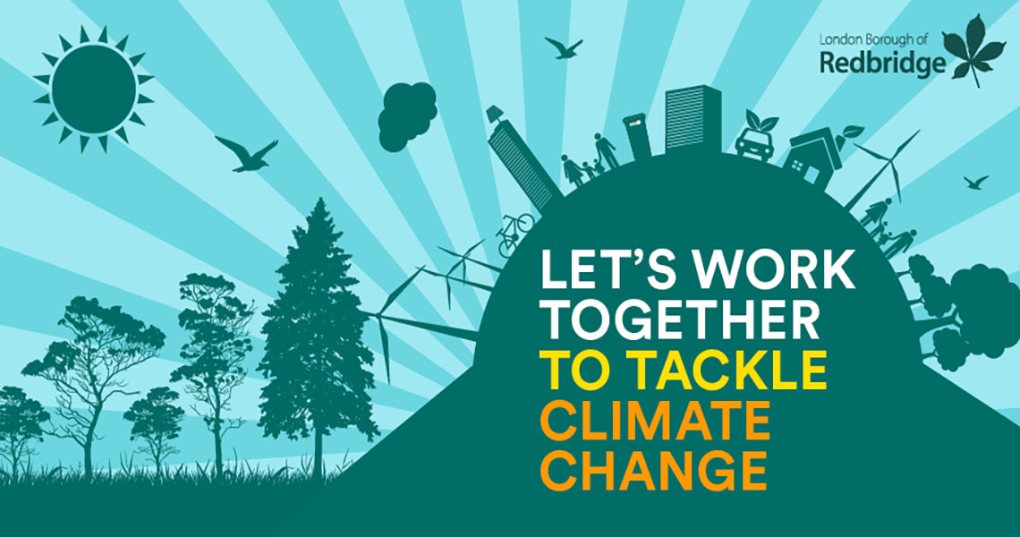green graphic with wording about climate forum