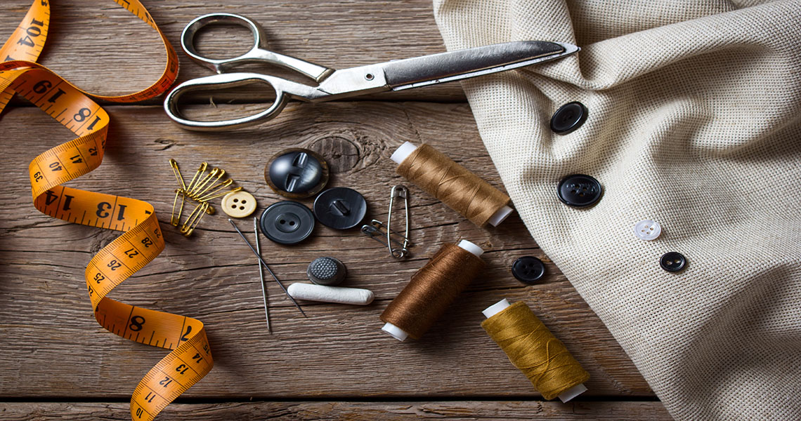 clothes being repaired